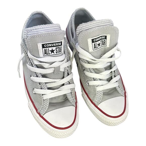 Converse Chuck Taylor All Star Low Top Gray & White Sneakers womens size 6 - Picture 1 of 9